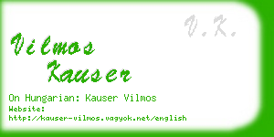 vilmos kauser business card